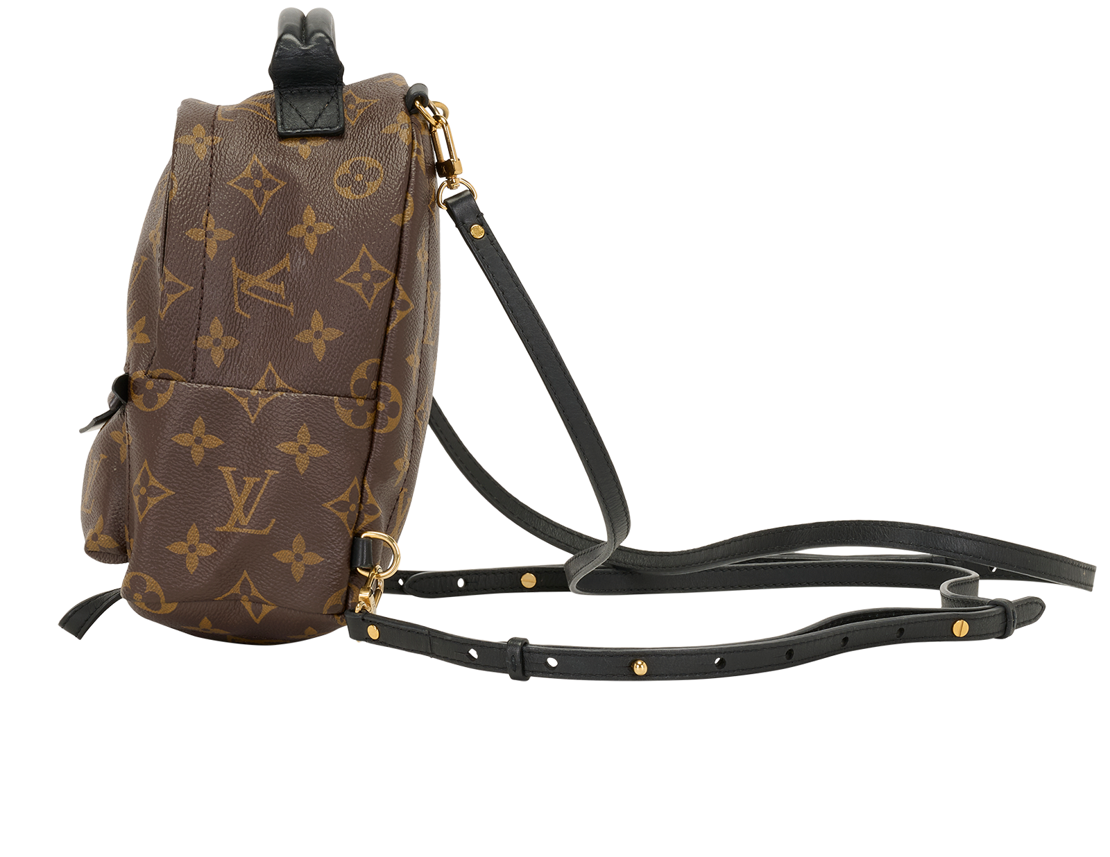 Mini Palm Springs Backpack, &pound;1,100, Handbags, Brown, Canvas, Bottom view